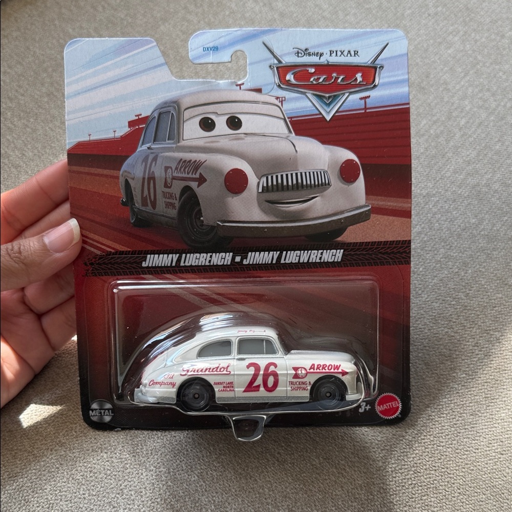 Mattel Disney Cars Jimmy Lugwrench Toy Car - White and Red